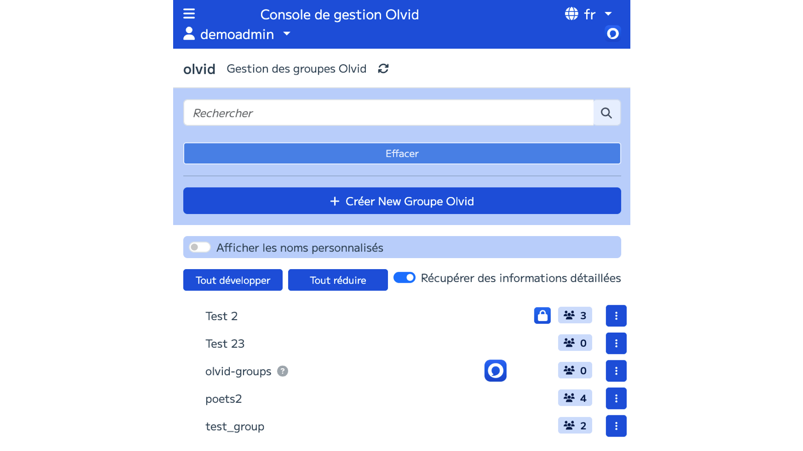 Console d'administration Olvid